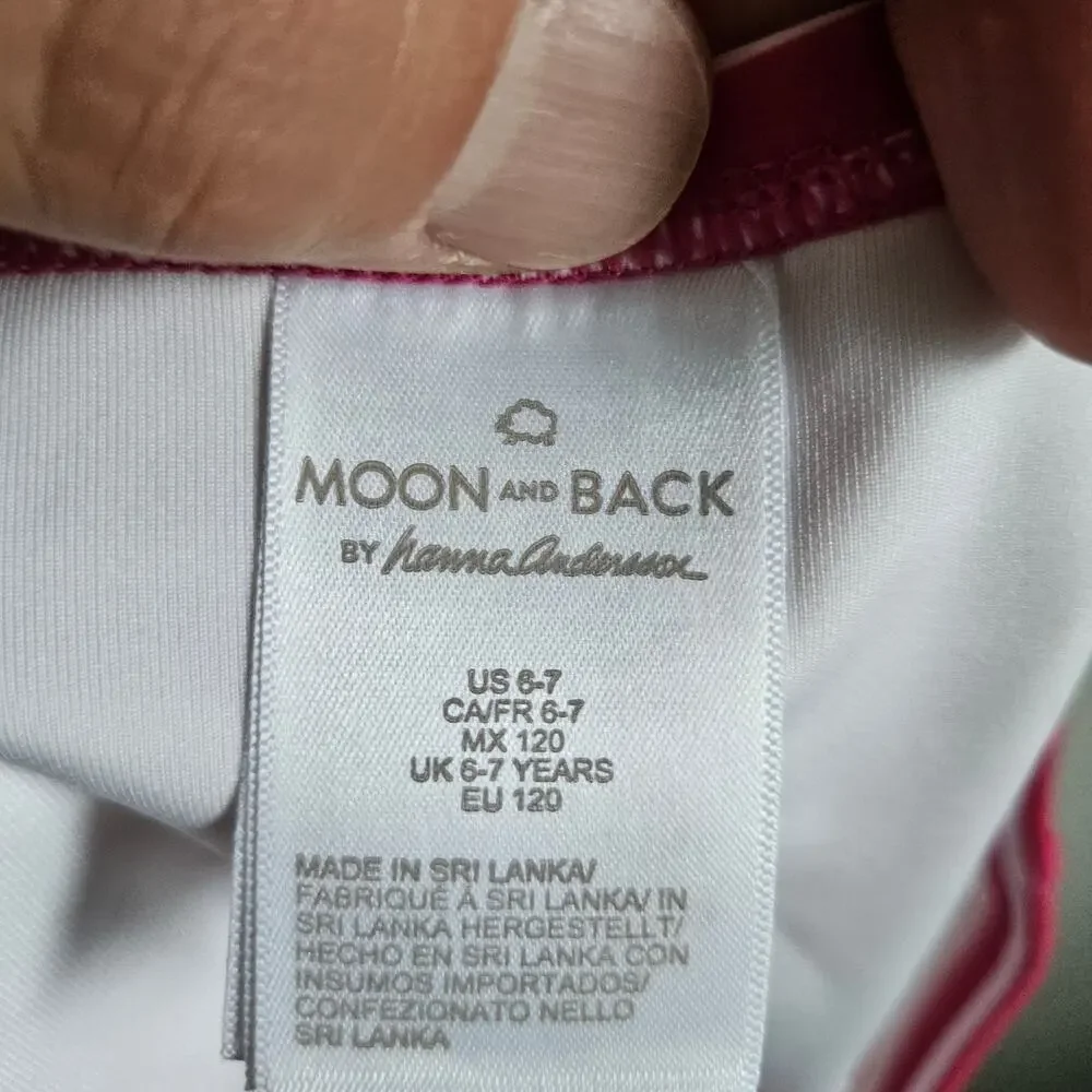 Moon & Back Hannah Anderson Swimsuit Racerback Tankini 2-Piece Red White Stripe